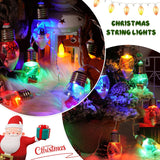 2Pcs 13.2Ft Christmas Snow Globe String Lights, 20 Led Bulbs For Christmas Tree, Battery Powered Indoor Decoration With