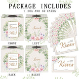 Bride Shower Game, Guess How Many Kisses Game With Box And 50 Guessing Cards, Guessing Game For Bridal Shower, Special Wedding Shower Ideas, Guess How Many Kisses For The Soon To Be Mrs