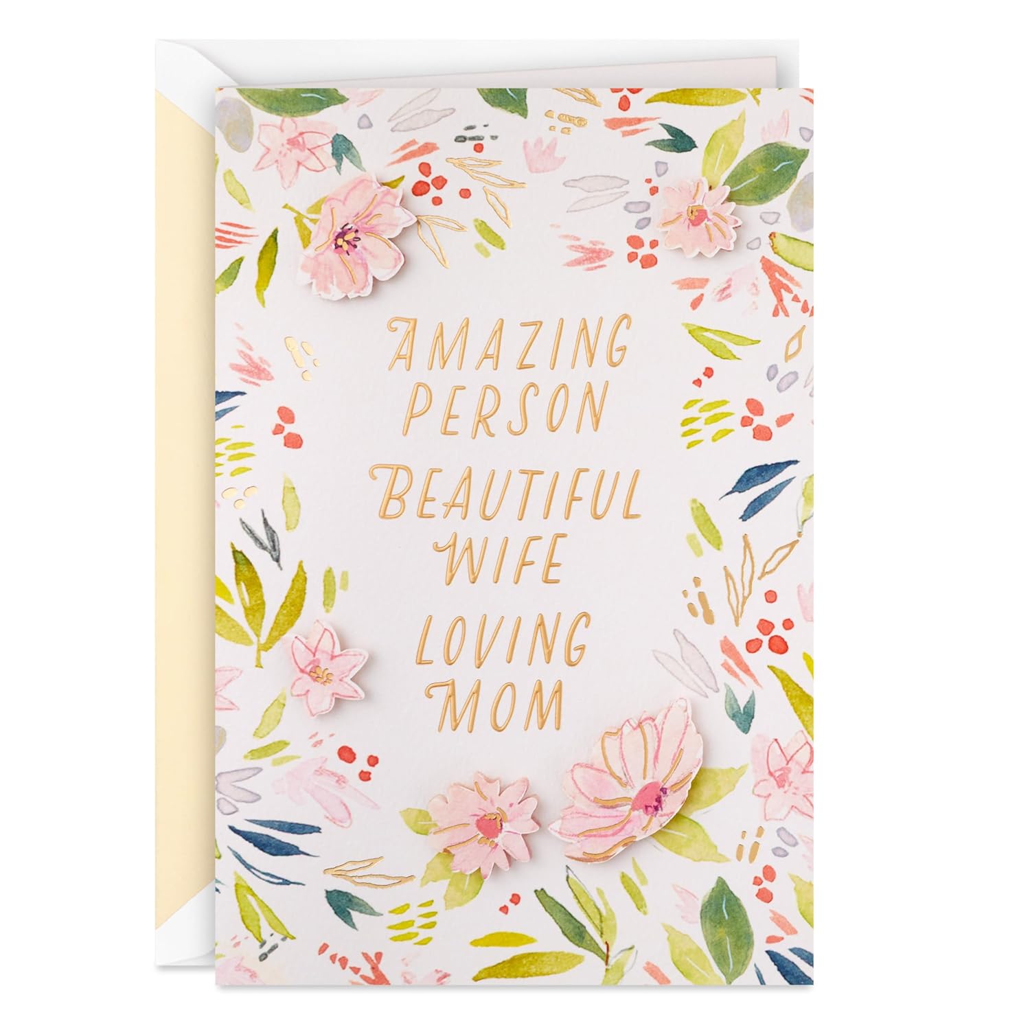 Hallmark Signature Mother's Day Card for Wife (Amazing Person) for Anniversary, Birthday for Wife