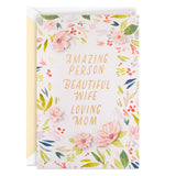 Hallmark Signature Mother's Day Card for Wife (Amazing Person) for Anniversary, Birthday for Wife
