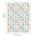 Birthday Wrapping Paper Sheet - 6 Sheets Colorful 18Th Bday Design Folded Flat For Birthday, Party, Baby Showers - 19.7 Inch X 27.5 Inch Per Sheet
