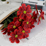 8Pcs Cosmos Silk Flowers 24'' Red Cosmos Artificial Flowers Wildflower Artificial Flowers For Wedding Party Kitchens Home Flower Arrangement Decoration(Red)