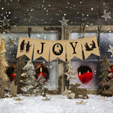 Christmas Burlap Banner Nativity Joy Burlap Banner Nativity Scenes Bunting Banner Xmas Holiday Banner Garland Rustic Merry Christmas Hanging Banner For New Year Party Home Mantel Fireplace