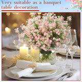 12 Pcs Spring Babys Breath Flowers Wedding Artificial Flowers Bulk Fake Gypsophila Babys Breath Bouquet Sprays Faux Floral For Home Vase Floral Arrangement Mother'S Day Decor(Light Pink)
