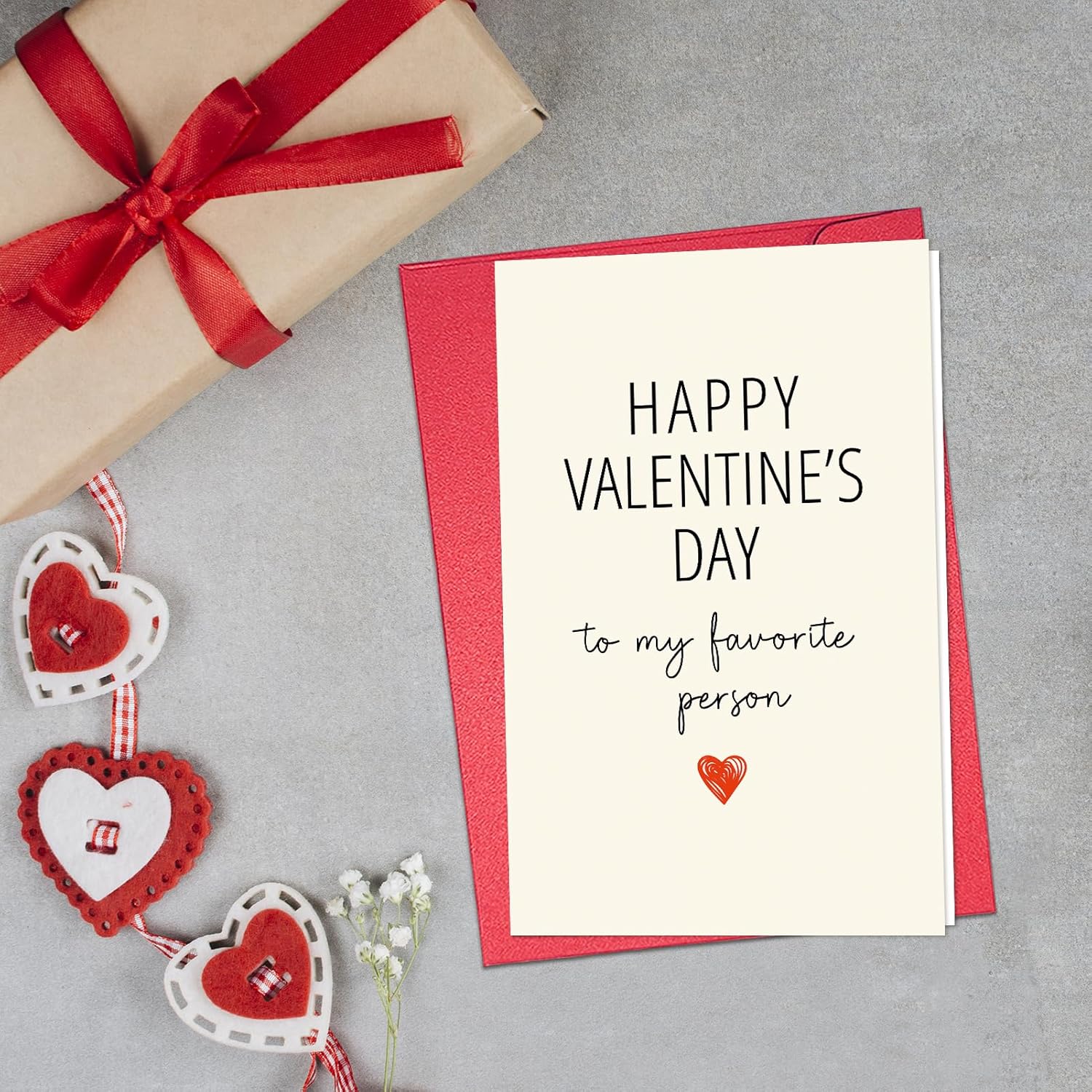Romantic Valentines Day Card For Husband Wife, Sweet Valentines Day Card For Boyfriend Girlfriend, Happy Valentine’S Day To My Favorite Person