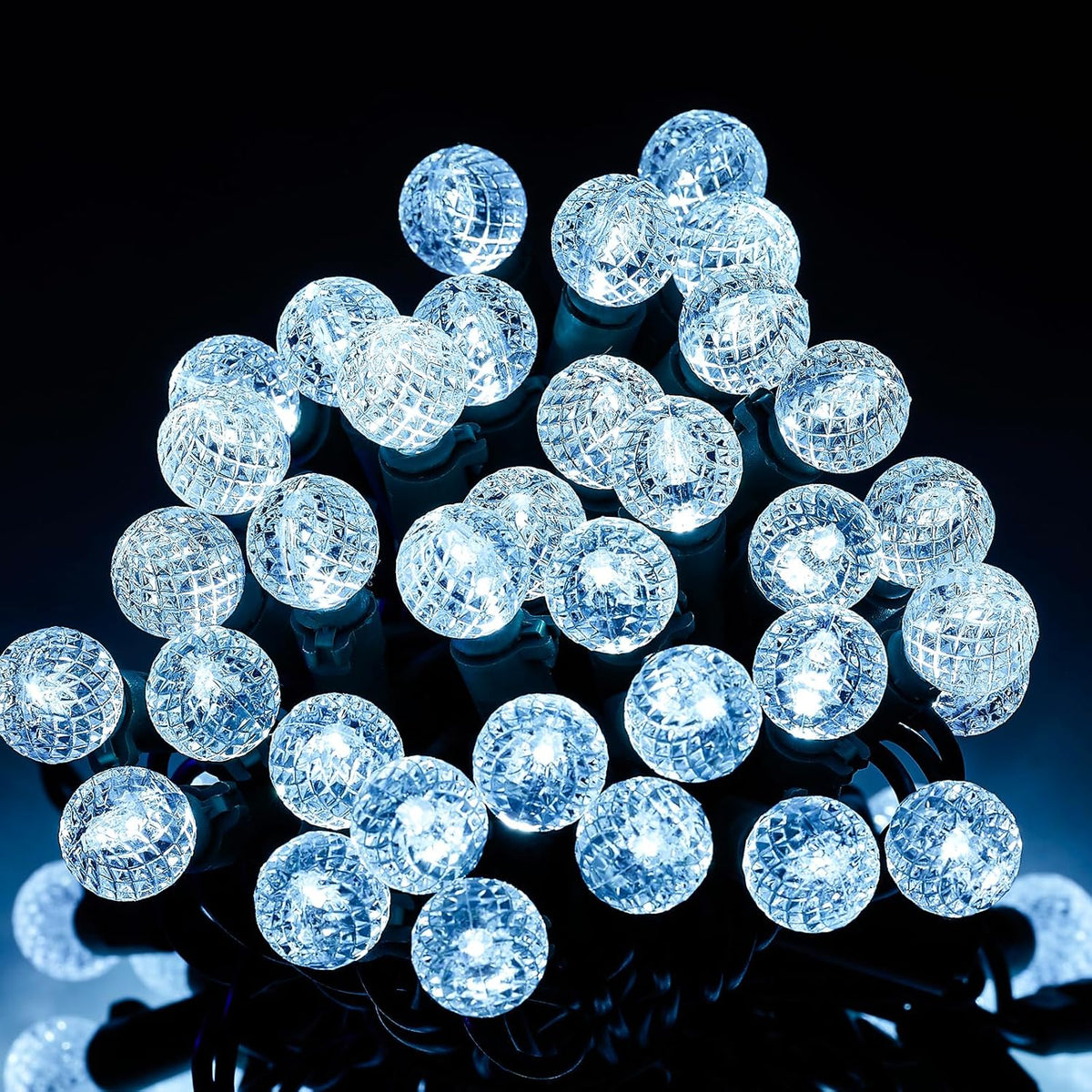 Ul Certified 70 Count G14 Raspberry Cool White Led Christmas Lights, Total 24.83 Feet Length,Indoor And Outdoor,Electric