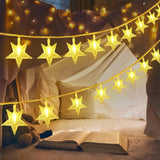 Star String Light For Christmas 20Ft Battery Operated Waterproof For Outdoor Party Wedding Xmastree Decor