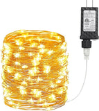 33FT 100 LED Plug In Fairy String Lights Warm White Copper Wire Twinkle Lights for Bedroom Wedding Party Christmas Indoor Outdoor Decor