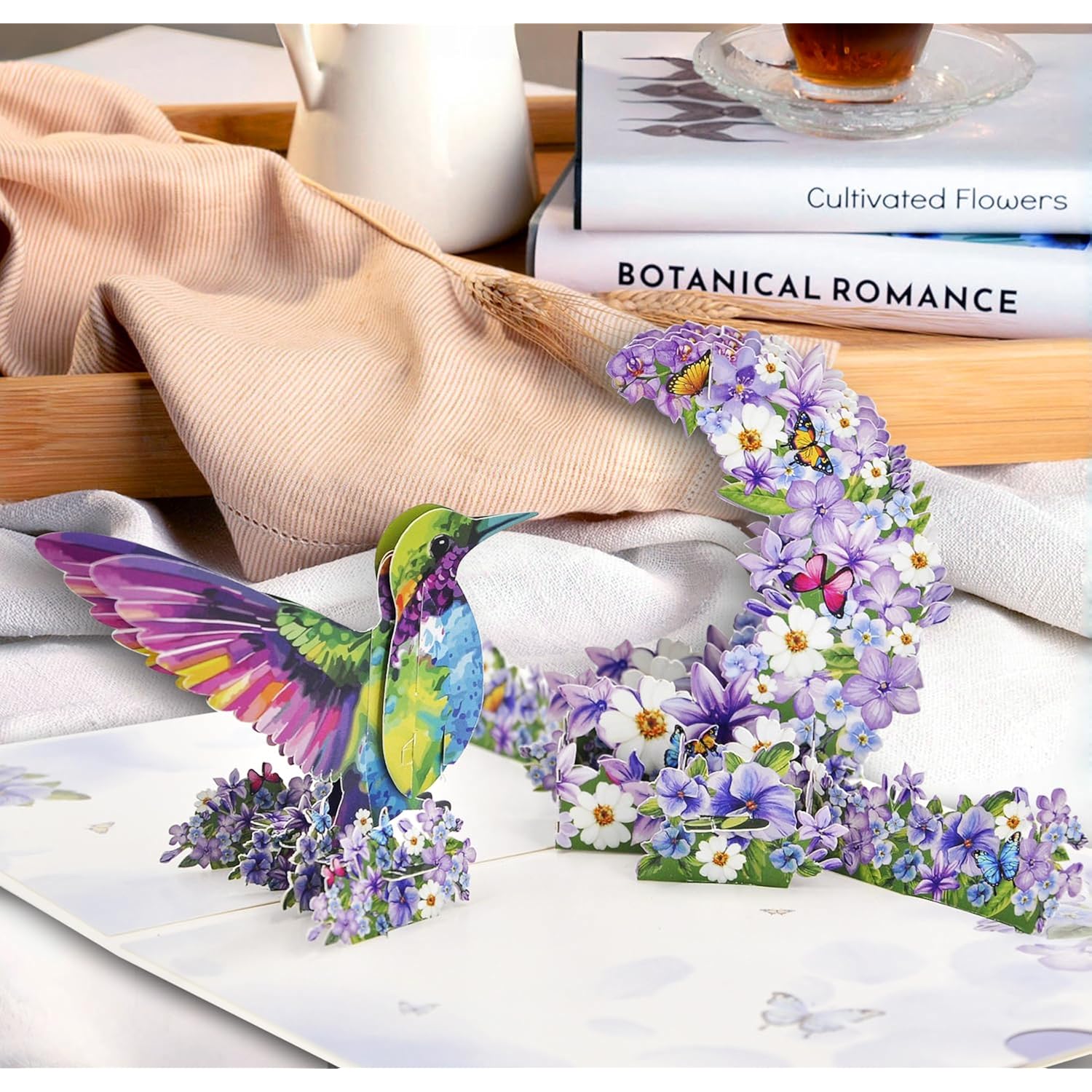 Pop Up Birthday Card, Teachers Day, Mothers Day Card Pop Up, Hummingbird Birthday Card, 3D Greeting Card For Women,Mom,Wife, Girlfriend, Daughter, Grandma.