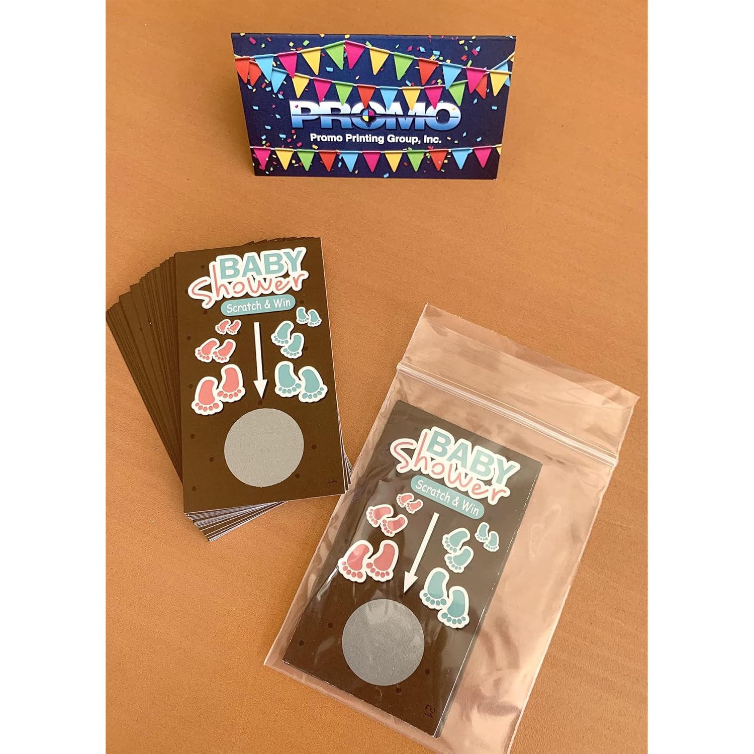Footprints Baby Shower Scratch Off Cards - (30 Cards) - Scratch Off Tickets - Shower Party Game - Raffle Tickets