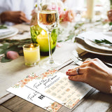 Fall Floral Bridal Shower Games, Find The Guest Bingo Minimalism Wedding Game Card, 25 Pcs Engagement Bachelorette Party Supplies, Autumn Wedding Shower Game For Reception -A008