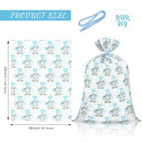 56" Large Baby Boy Plastic Gift Bag - Adorable Blue Elephant Jumbo Bike Bag Gift Wrap For Baby Shower, Kids Birthdays, Parties, Celebrating, Or Any Occasion - 56" H X 36" W