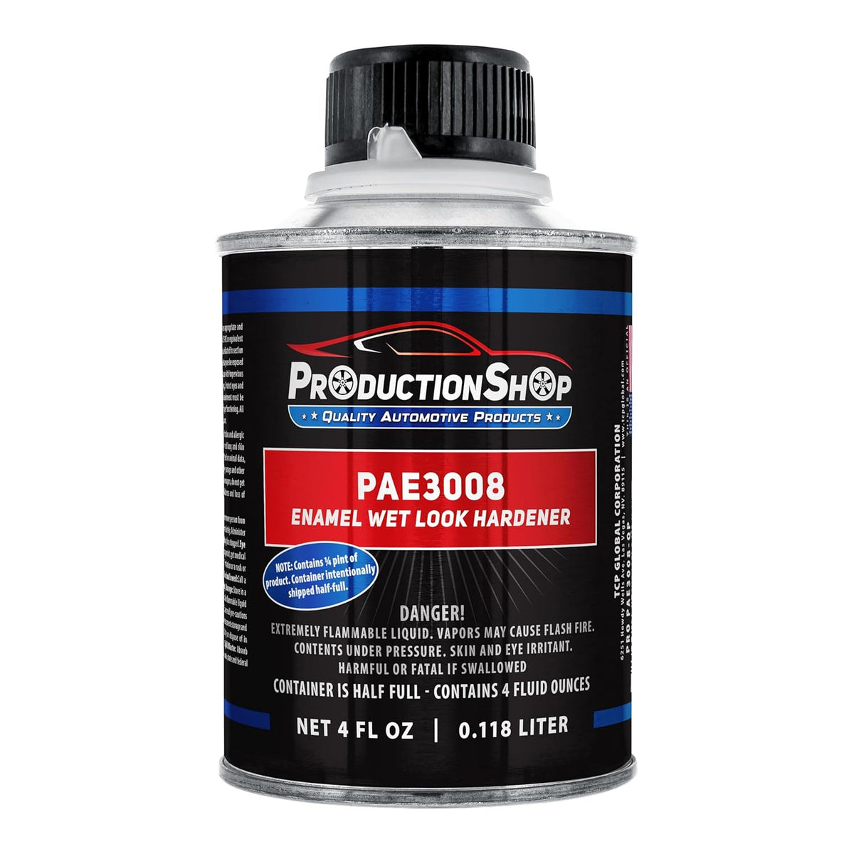 Pae3008 Acrylic Enamel Wet Look Hardener - 4 Fl Oz Can - Universal Catalyst For Acrylic Enamel Paints