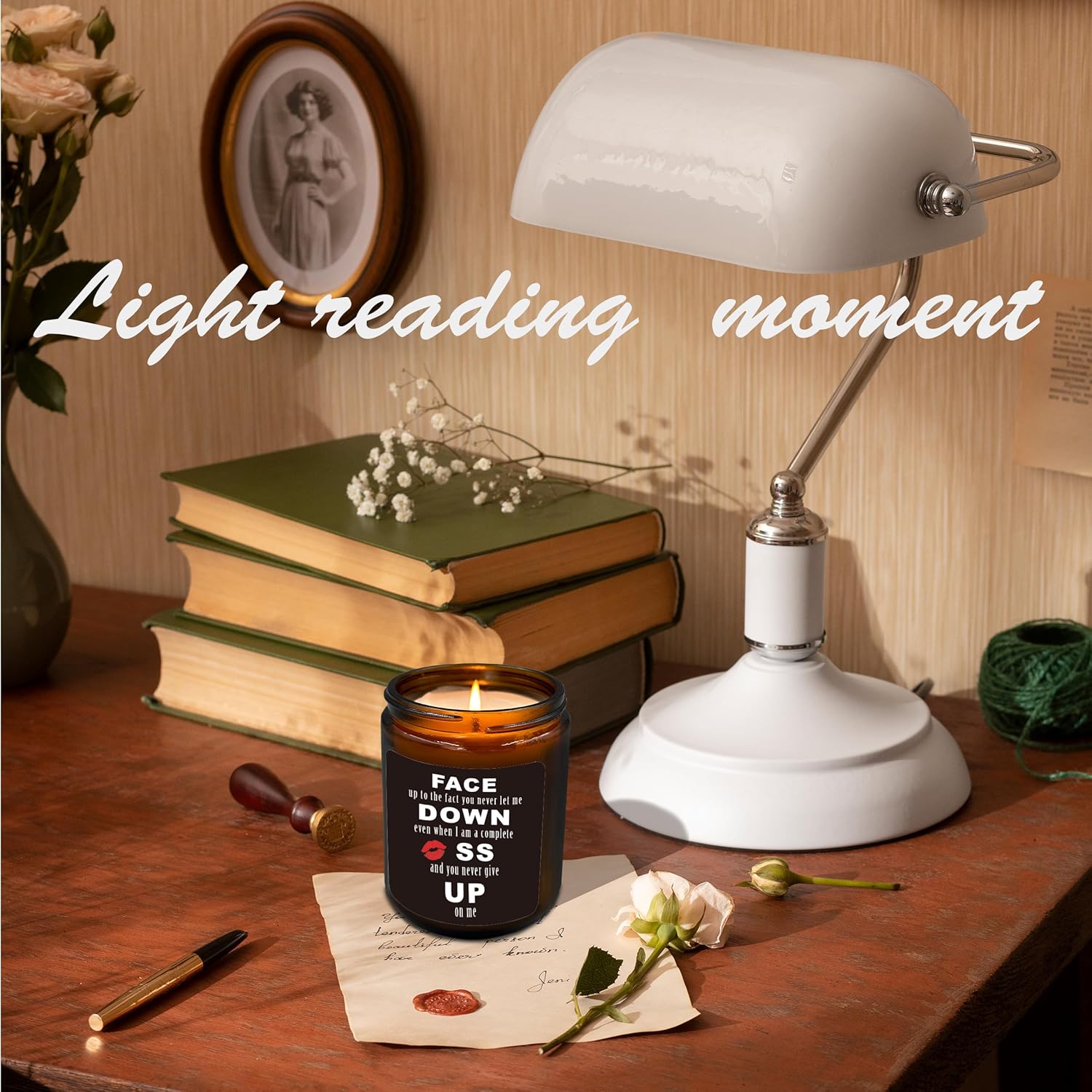Men Candles - Face Up Candle For Her, Anniversary & Wedding Gift, Scented Couple Gift