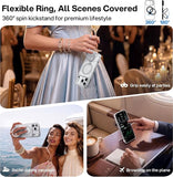 Silver iPhone 18 Pro and 17 Pro Case with 360 Spin Magnetic Stand
