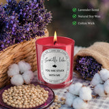Gifts For Him Her Christmas, Anniversary, Birthday, Valentines Day, Just Because, You'Re Stuck With Me Candle Gifts For Boyfriend Girlfriend, I Love You Gift For Women Men, Funny Lavender Candle, 6 Oz