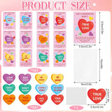 60 Sets Christian Valentines Cards Bulk God'S Conversation Hearts Valentine Bible Verse Cards With Wooden Heart Pocket Tokens Christian Religious Gifts For Valentine'S Day Sunday School Birthday