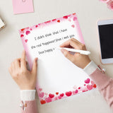 50 Valentine'S Day Stationery Letterhead Paper Red Pink Love Heart Letter Writing Paper For Wedding Note Greeting Office Printing Invitation Printable Papers, 8.5'' X 11'' (Valentine-2)