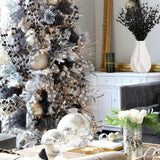 12 Pcs Artificial Glitter Berry, Black Glitter Picks Artificial Berries Stems For Christmas Ornaments Fake Stem Decorative Sticks For Vases Tall Diy Wreath Halloween Decor