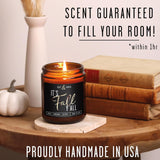Fall Candles - 'It'S Fall Yall' Fall Candle W/Apple Cinnamon & Nutmeg I Infused With Essential Oils I Autumn Fall Scented Candles I Cozy Cute Fall Décor Fall Gifts I 9Oz Jar I 50Hr Burn I Made In Usa