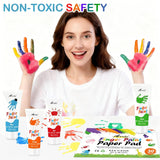 8Pcs Washable Finger Paint, Non-Toxic Finger Paints 8Colors(1.05Fl Oz), Art Supplies Painting Supplies Gifts, Hand Paint Diy Crafts For Children Age 13+ And Adults