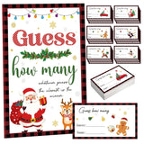Christmas Games For Family Adults Office Large Groups Party, Xmas Guess How Many Game, Winter Families Classroom Activities With Guesses Cards - 60 Players (Xmas)