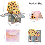 3D Sunflower Pop-Up Greeting Card With Envelope & Notecard - Birthday, Mother'S Day, Anniversary, Thank You, Get Well Soon, Sympathy Card For Women, Friends, Mother, Parents