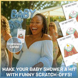Did Baby Poopie African American Boy Baby Shower Scratch Off Game - Funny Losing Phrases On Cards - Hilarious Black Baby Shower Game Coed, Sprinkle, Fun & Easy 30-50 Guests