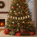 The 9 Pcs Christmas Gingerbread Man Banner Gingerbread Man Garland Hanging Ornament For Door Wall Tree Window Home Office Hanging Decoration Christmas Party Favor Supplies