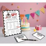 Spy Birthday Party Decoration, Spy Party Game, What'S Your Spy Name, Perfect For Spy Birthday Party Activities, 30Pcs Sticker Name Cards For Birthday Party Supply