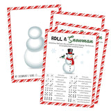 Roll A Snowman Dice Game, Winter Family Christmas Games, Christmas Party Games For Large Groups, 25 Double-Sided Card Set For Families Class Holiday Activity, White Elephant Gifts, 01
