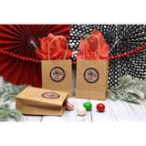 Watercolor Red Pickup Truck Snowy Christmas Thank You Sticker Labels, 40 2" Party Circle Stickers By Amandacreation, Great For Party Favors, Envelope Seals & Goodie Bags