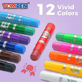 Tempera Paint Sticks For Kids & Artists,144 Pack 12 Vibrant Color,Non-Toxic,Quick Drying,Classic Rainbow Colors,Washable Solid Paint Crayons,Ideal For School Classroom Art Projects & Diy Crafts