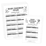 Fun Baby Shower Games, Family Feud Game, Neutral Decorations, 50 Family Feud Cards