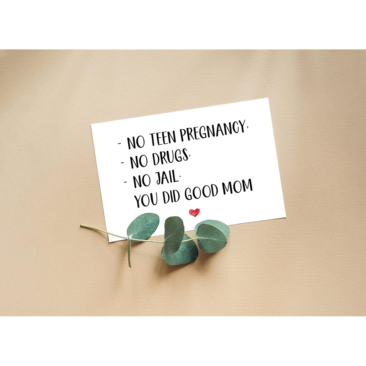 Funny Mother'S Day Card For Mom - Mother'S Day Card - Mother Gift - No Teen Pregnancy - No Drugs - No Jail. You Did Good Mom.
