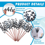 40 Pcs 11.81 Inch Artificial Berry Picks With Stems Fake Faux Berry Picks Ornaments For Diy Craft Home Anniversary Wedding Holiday Party Decor(Blue)