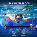 iPhone 16 Pro Waterproof Case, IP68, Built-in Screen & Camera Protector, 6.3"