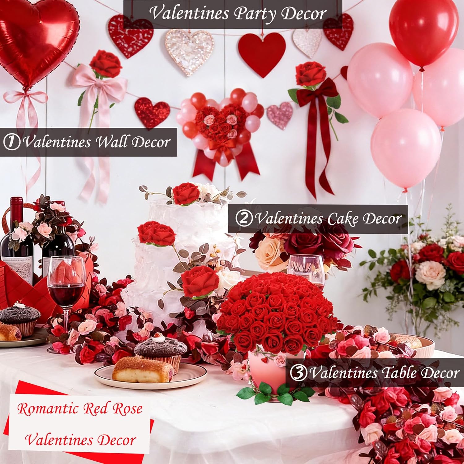 12Pcs Red Roses Artificial Flowers, Fake Velvet Silk Roses With Stems In Bulk, Faux Roses For Anniversary Valentine'S Day Birthday Gifts Wedding Bridal Bouquets Centerpiece Party Home Decor(12, Red)
