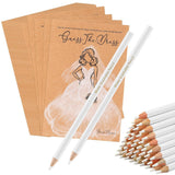 30 Sets Guess The Dress Bridal Shower Games For Guests Include Wedding Shower Games Cards And Water Soluble Pencils Fun Wedding Decorations Party Ideas Supplies(Brown)