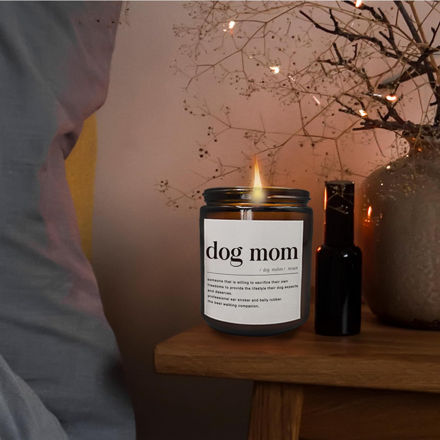 Dog Mom Gifts For Women, Gifts For Dog Moms, Dog Lovers Owners Gifts For Women, Dog Candle, Dog Mom Definition Scented Candles