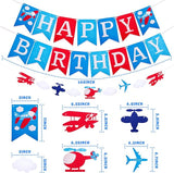 56-Pc Airplane Party Kit with Balloons Inflatable Airplane Birthday Decor
