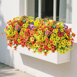 20 Bundles Artificial Flowers For Outdoors? With 6 Faux Butterflies, Uv Resistant And No Fade, ?Fake Flowers For Garden Patio Porch Home Decor (Orange Yellow)