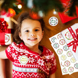 Merry Christmas Thank You Stickers Wreath Holiday Stickers For Envelope Seals 100Pcs