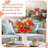 20 Pcs Artificial Pomegranate Branches 17.72'' Tall Faux Pomegranate Flower Stem Orange Fake Berries Branches For Wedding Home Vase Party Decorations
