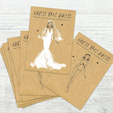 25Pcs Bridal Shower Game Cards Kraft Paper Guess The Dress Wedding Games Fun Romantic Drawing Party Supplies Favors