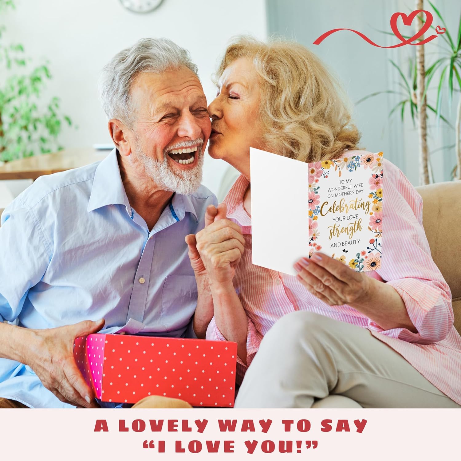 Mothers Day Card For Wife - Happy Mothers Day Card For Wife From Husband - Religious Flowers 1St First Mother'S Days Cards For Pregnant Mom - Single 5.3''X 8'' Folded Cards With Red Envelope