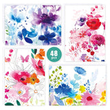 48 Pack Blank Cards And Envelopes, Watercolor Flowers Blank Greeting Cards, Blank Cards For All Occasion