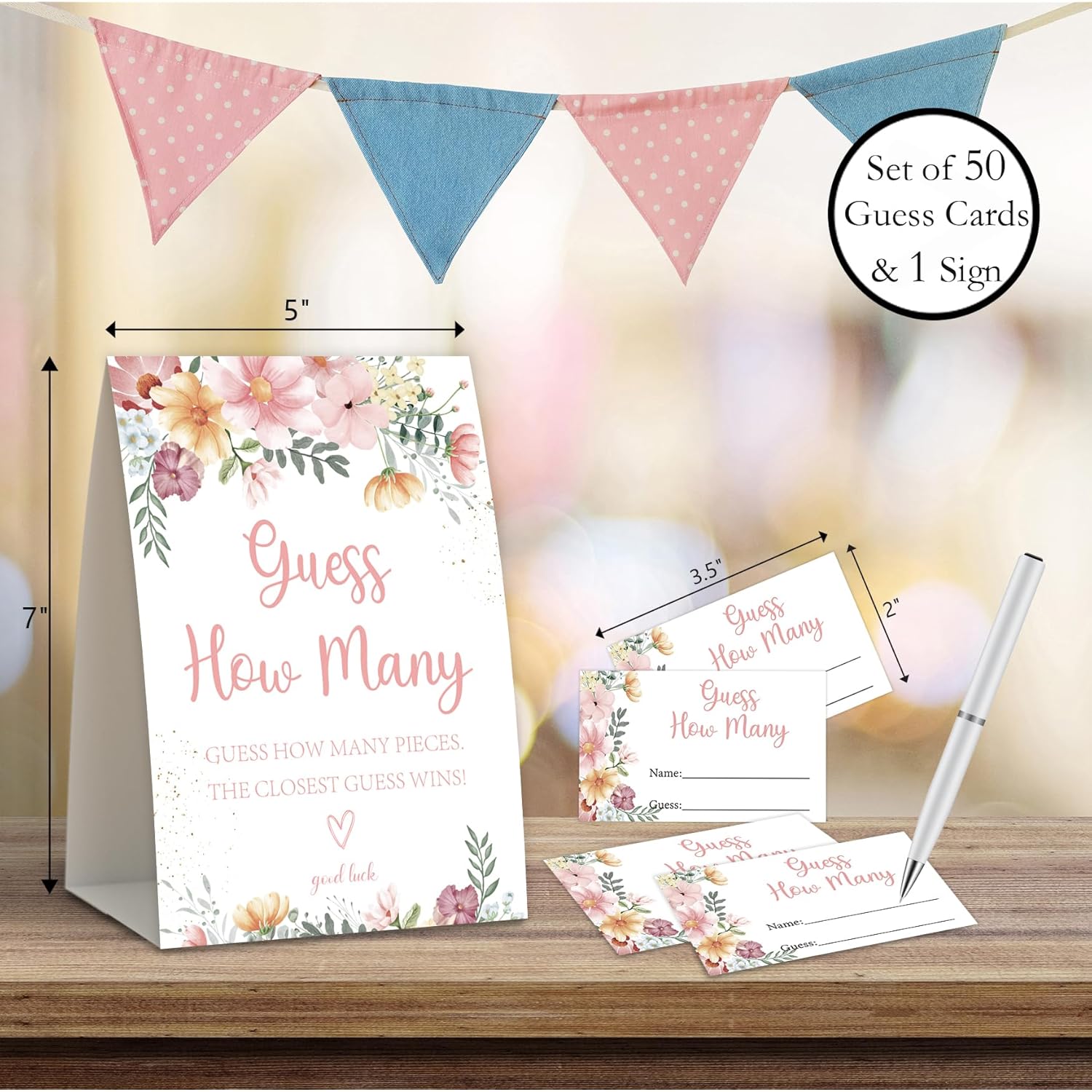 Boho Shower Game,How Many,Baby Shower Games,Wedding Shower Games,Baby Shower Decorations Gender Neutral,Bridal Shower Decoration,Birthday Party Game,50 Cards & 1 Sign -13
