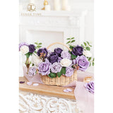 Artificial Flowers 24Pcs Real Looking Silk Flowers Fake Rose With Stems For Diy Wedding Bouquets Purple Bridal Shower Centerpieces Party Decorations (Shades Of Purple)