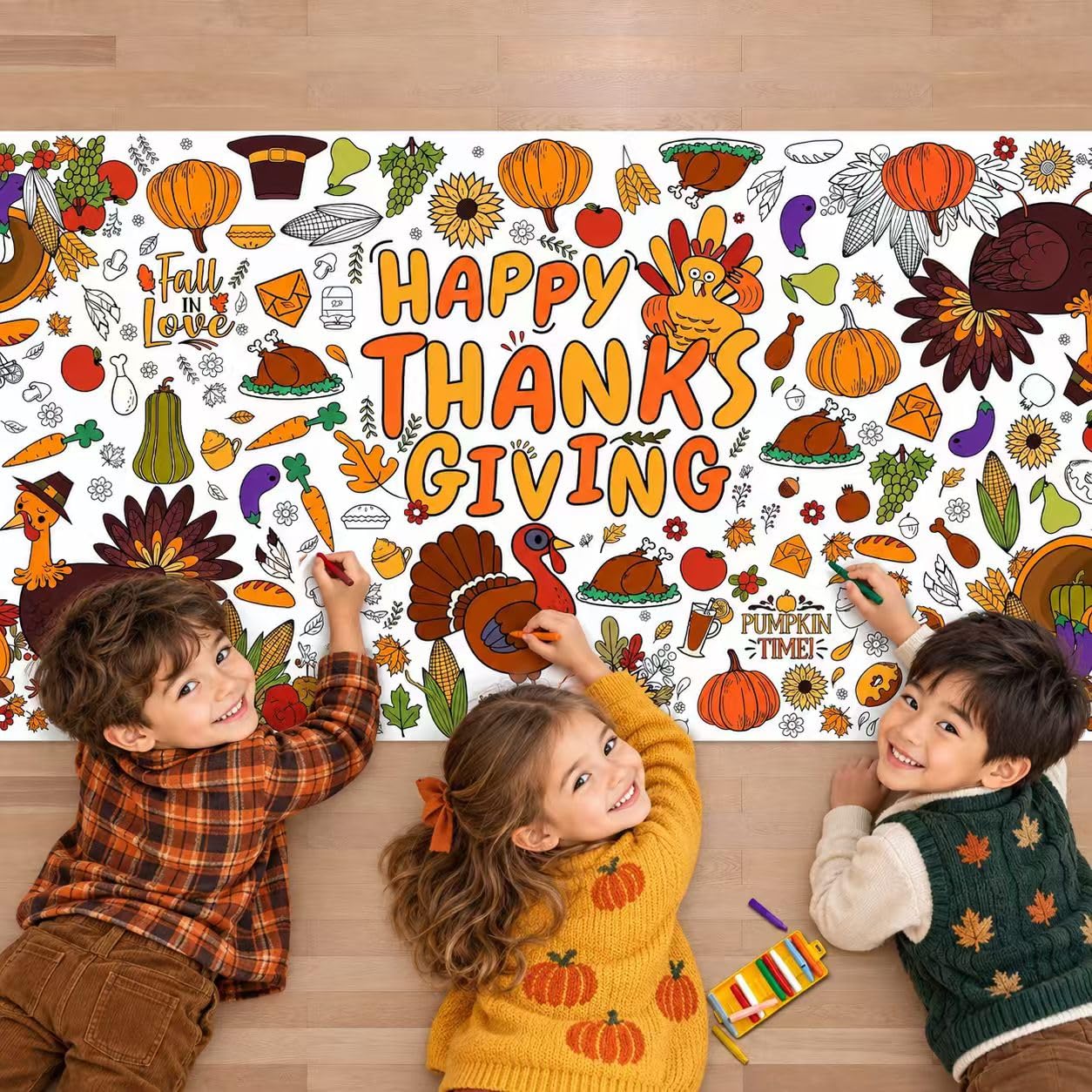 36PCS Thanksgiving Food Containers Fall Foil storage Tin with Lids